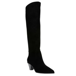 Anne Klein Women's Ware Pointed Toe Knee High Boots Black Size 8 1/2